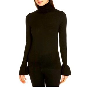 Veronica Beard Merino Wool Belle Sleeve Turtleneck Size Small